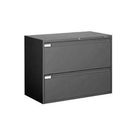 GEC Global„¢ 9300 Series 36"W 2 Drawer Binder Lateral File - Black 9336P-2F1H-BLK